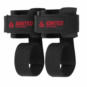 IA Supported Lifting Straps, With Dowel, Black